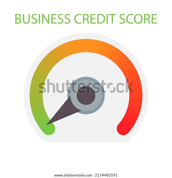 Business credit score. Customer satisfaction\
indicator level. Accelerate rating icon illustration. Colorful\
Info-graphic stock vector speedometer gauge dial for web design\
isolated sign