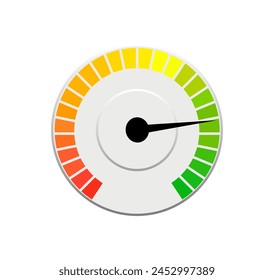 Business credit score vector speedometers. Credit score poor and good rating