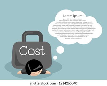 Business crisis concept cartoon vector illustration graphic design