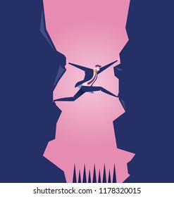 Business crisis - Business concept vector