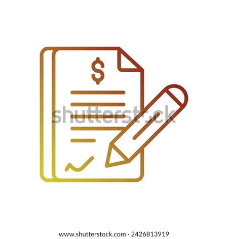 business crisis icon greadient  documents