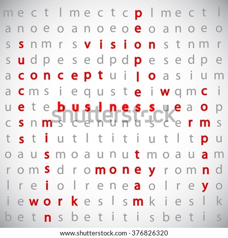 business crossword with business term