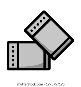 Business Cufflink Icon. Editable Bold Outline With Color Fill Design. Vector Illustration.