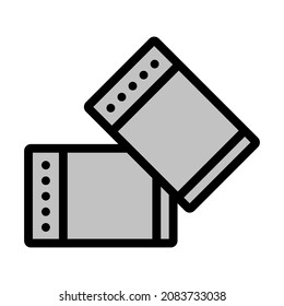 Business Cufflink Icon. Editable Bold Outline With Color Fill Design. Vector Illustration.