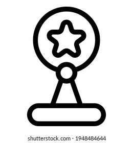 Business cup icon. Outline Business cup vector icon for web design isolated on white background