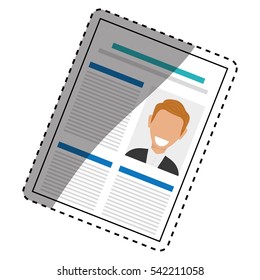 Business curriculum vitae icon vector illustration graphic design
