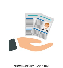 Business curriculum vitae icon vector illustration graphic design