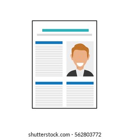 Business curriculum vitae icon vector illustration graphic design