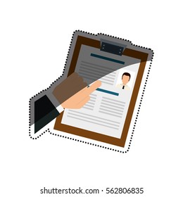 Business curriculum vitae icon vector illustration graphic design