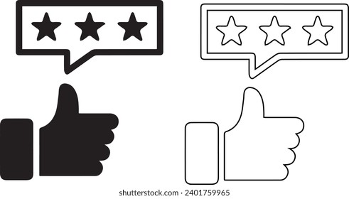 Business customer feedback icon symbols design 