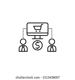 Business, customer, shopping icon. Element of business icon. Thin line icon