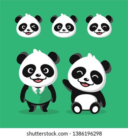 Business Cute Panda Fun Friendly Character Set