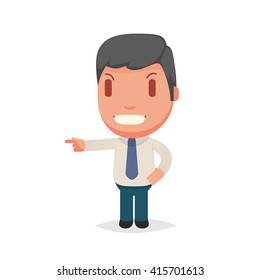 Business cute vector man