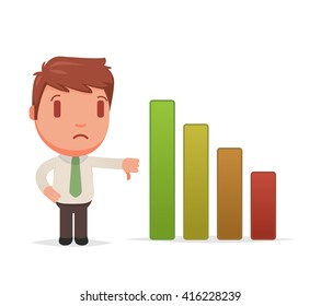 Business cute vector man