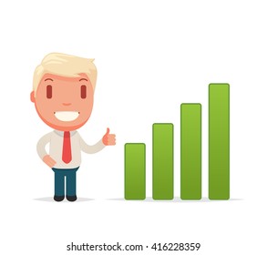 Business cute vector man