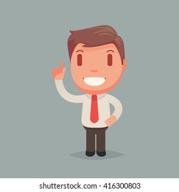 Business cute vector man