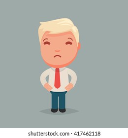 Business cute vector man