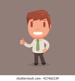 Business cute vector man