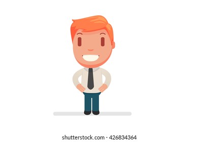 Business cute vector man