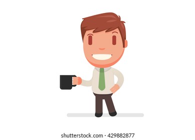 Business cute vector man