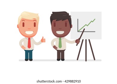 Business cute vector man