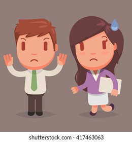 Business cute vector people