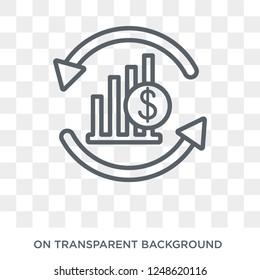 Business cycle icon. Business cycle design concept from Business cycle collection. Simple element vector illustration on transparent background.