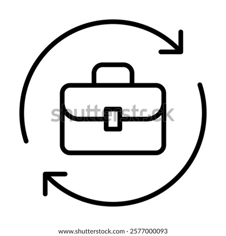 Business Cycle icon line vector illustration