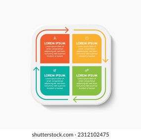 Business cycle infographic design background template