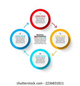 Business cycle. timeline infographic icons designed for abstract background template