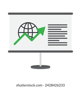 Business dashboard graph icon Vector illustration