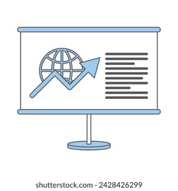 Business dashboard graph icon Vector illustration
