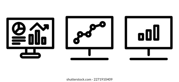 business dashboard icon or logo isolated sign symbol vector illustration - high quality black style vector icons