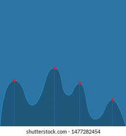 Business dashboard infographic template of stock market investment trading, Bullish point, trend of curve graph vector design.