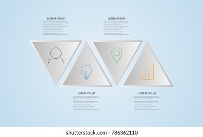 Business data with abstract elements of graph. Vector template for presentation. Creative concept for infographics