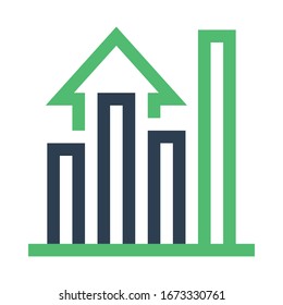 Business data analysis bar chart icon/editable vector icon/business and financial icon set/
