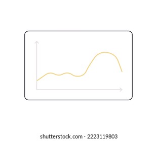 Business data analysis and effective management analyzing information, graphs flat vector illustration.