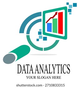 Business Data Analysis Logo – Digital Statistics Illustration
