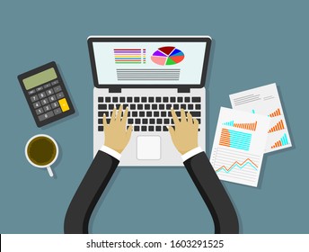 business data analysis. vector illustration