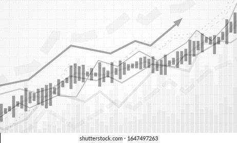  Análisis de datos empresariales.Gráfico gráfico financiero.Gráfico gráfico de las operaciones de inversión en el mercado de valores. Analismos abstractos y diagrama estadístico. ilustración vectorial