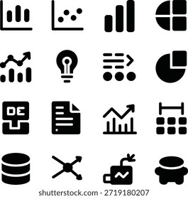 Business Data Analytics Growth Icons