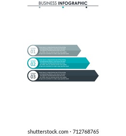 Business data, chart. Abstract elements of graph, diagram with 3 steps, strategy, options, parts or processes. Vector business template for presentation. Creative concept for infographic.