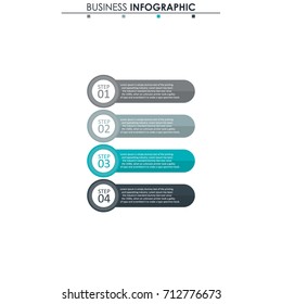 Business data, chart. Abstract elements of graph, diagram with 4 steps, strategy, options, parts or processes. Vector business template for presentation. Creative concept for infographic.