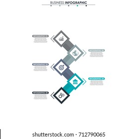 Business data, chart. Abstract elements of graph, diagram with 5 steps, strategy, options, parts or processes. Vector business template for presentation. Creative concept for infographic.