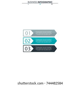 Business data, chart. Abstract elements of graph, diagram with 3 steps, strategy, options, parts or processes. Vector business template for presentation. Creative concept for infographic.