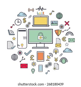 Business data computing security elements vector linear