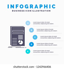 business, data, finance, report, statistics Infographics Template for Website and Presentation. GLyph Gray icon with Blue infographic style vector illustration.