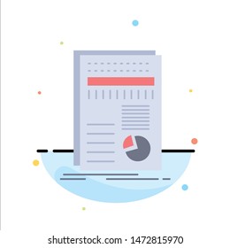 business, data, finance, report, statistics Flat Color Icon Vector