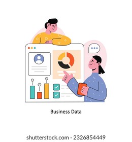 Business data Flat Style Design Vector illustration. Stock illustration