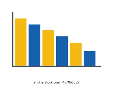 Business data graph analytics vector elements